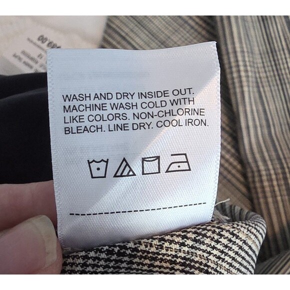 Rafaella Womens Pants NWT Size 12 Warm Taupe Stretch Slim Plaid - Picture 12 of 12